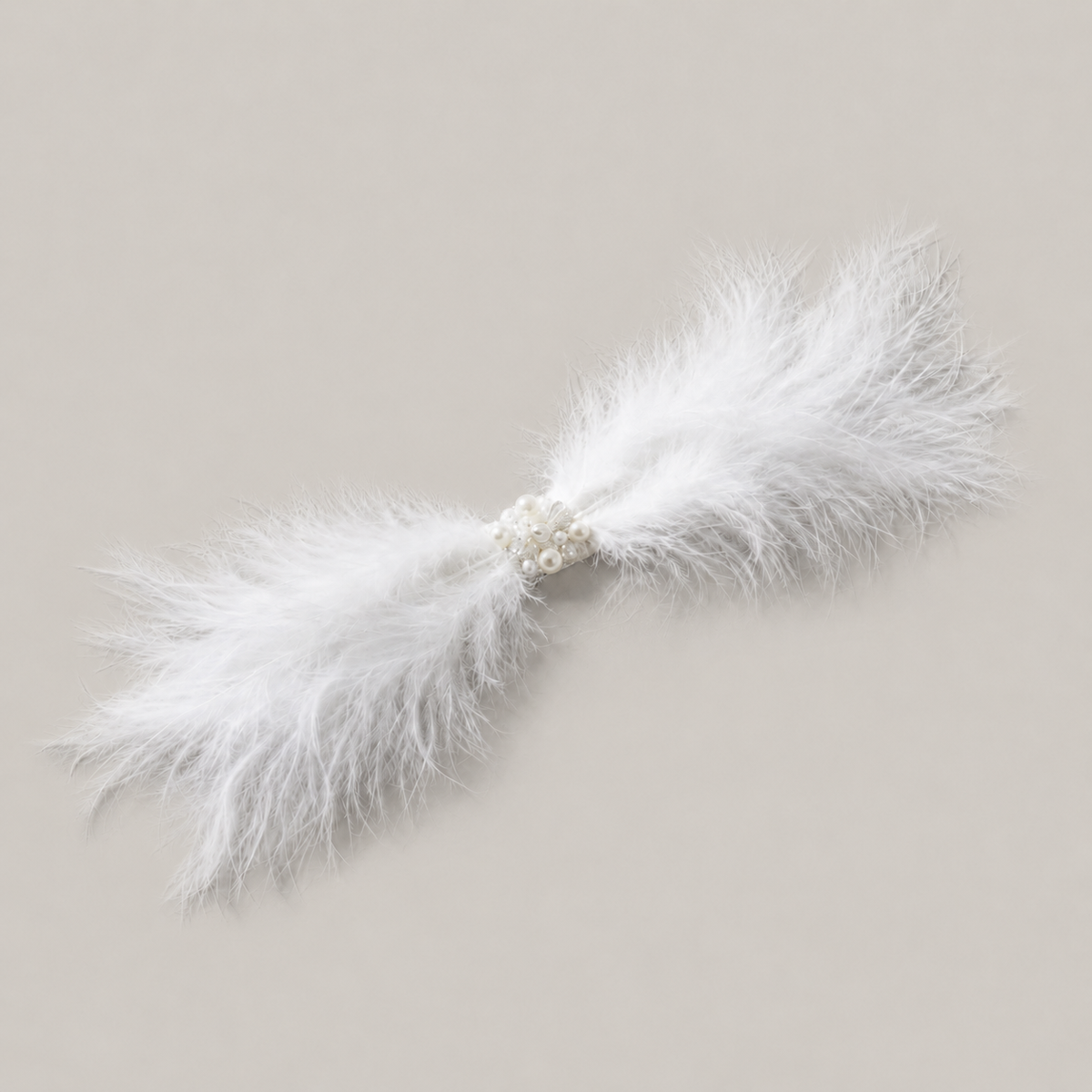 Feather Bridal Garter | Beaded White Wedding Garter for Bride